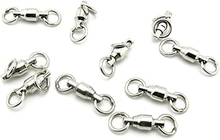 2x Test 25kg Swivel Fishing Tackle Fly Rings Coast Lock Snap Solid Ring Rolling Coastlock Sea Hooks Lures Ball Bearing FY002-02