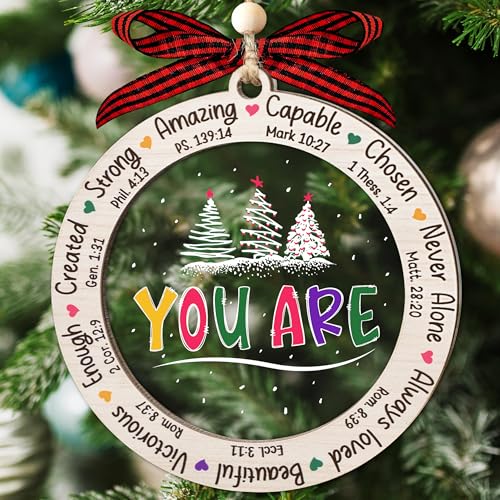 Christian Gifts for Women, 2 Layer Christian Ornaments for Christmas Tree, Religious Christmas Ornaments, Religious Gifts, Friendship Ornament, Religious Gift for Friends, Inspirational Ornament 2025