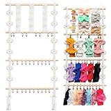 GFPGYQ Headband Bow Holder for Baby Girls Hair Bows, Boho Bow Holder for Girls Hair Bows and Headban