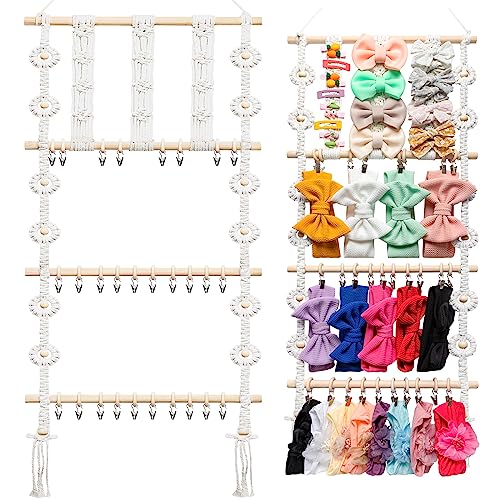 Gfpgyq Headband Bow Holder For Baby Girls Hair Bows, Boho Bow Holder For Girls Hair Bows And Headbands, Nursery Hair Bow Holder Organizer #TOP1