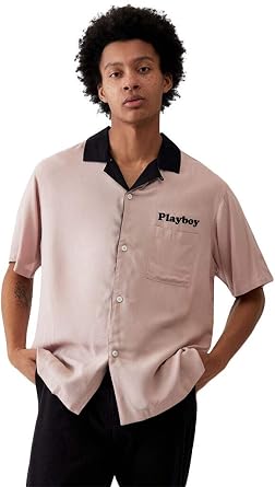 PacSun Playboy Men's Collar Camp Shirt 