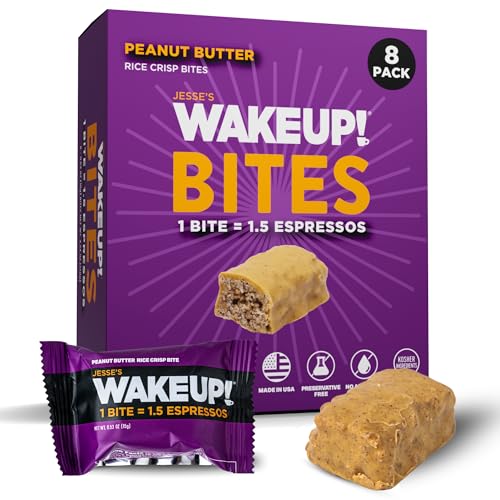 Image of WAKEUP! Caffeinated Peanut B Bites, 1.5 Espressos, Gluten Free, 8 Pack