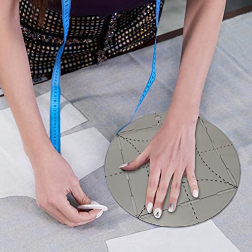 Régua de círculo - Régua circular acrílica redonda para pacotes de amuletos acolchoados e quadrados