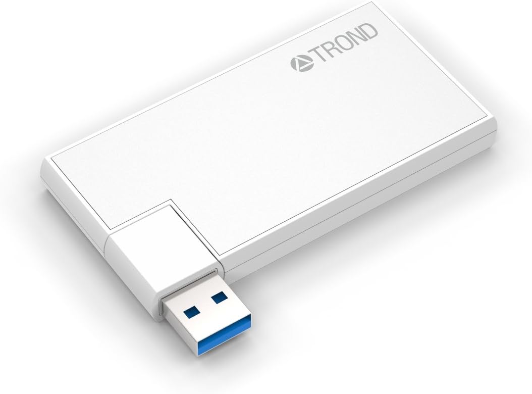 Super Slim USB Hub 3.0 with Swiveling Connector (4 Port Compact, Bus-Powered, Silver), Perfect for Laptops, Ultrabooks, MacBooks & Microsoft Surface Series (Windows 10 Compatible)