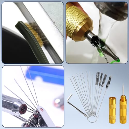 Image of 4 Pack Carburetor Cleaning Kit, Torch Tip Dirt Removal Set for Jets Nozzles Orifices, Throttle Body Tools for Chainsaw Motorcycle ATV Carb Welding Stove Shower Head Maintenance