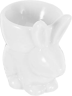Vintage Porcelain Bunny Cup for Soft Boiled Eggs Charming Decorative Holder for Home and Restaurant Tabletop Easter Celebrations