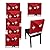 Phedrew 6Pcs Christmas Chair Covers Xmas Dining Chair Slipcovers Santa Claus Red Hat Chair Back Covers for Christmas Banquet Holiday Festival Decor