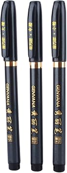 Delaman Calligraphy Pen 3pcs الصينية اليابانية الخط Shodo Brush Ink Pen كتابة الرسم الحرف المحمولة الجيب