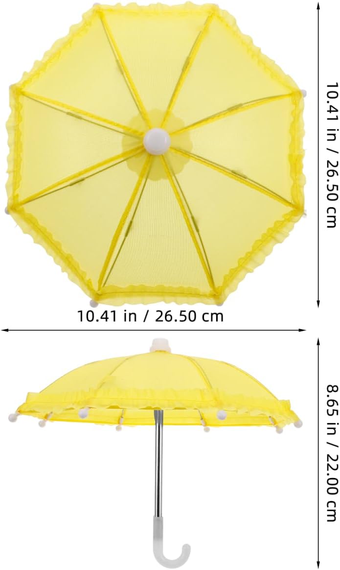 Toddmomy Mini Umbrella for 18 inch Dolls Dollhouse Accessory Rainy Parasol Photo Props and Decoration Cute Bubble Umbrella for Playtime 1 pc image 5