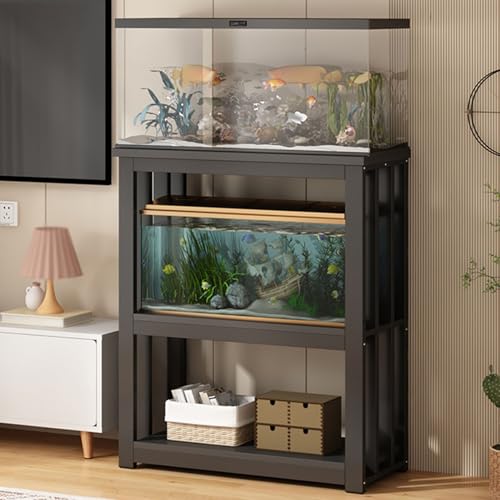 Meuble aquarium à 3 niveaux : support robuste pour terrarium et salon - 2