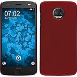 PhoneNatic Funda Rígida Compatible con Lenovo Moto Z2 Force - Goma Rojo - Cover Cubierta Cover PhoneNatic Funda Rígida Compatible con Lenovo Moto Z2 Force - Goma Rojo - Cover Cubierta Cover