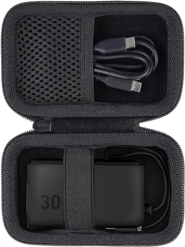 �yKhanka �ی�p�P�[�X�z�A���J�[ Anker Power Bank 5000mAh 22.5W�o�̓��o�C���o�b�e���[ 30W�o��USB�[�d��i30W, Fusion, Built-In USB-C �P�[�u���j �ɑΉ��A�u���b�N�i�P�[�X�̂݁j