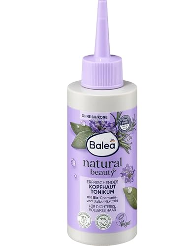 Natural Beauty - Tonico rinfrescante per cuoio capelluto, balea con rosmarino biologico ed estratto di salvia, per capelli più densi
