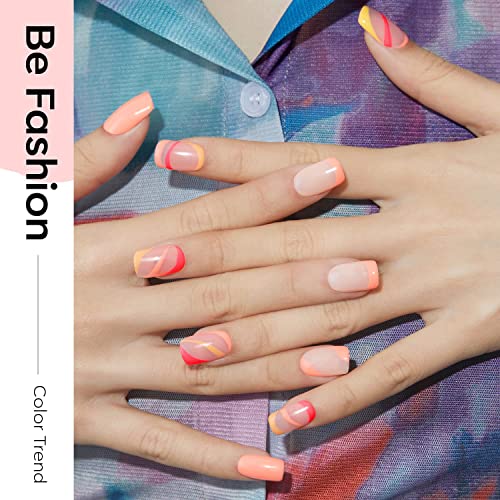 Image of DUDUSTRONG Bolt Bee Gel Glossy Finish Nail Polish Kit Gel Nail Polish Set - Summer 6 Colors Gel Polish Bright Red Mint Green Nail Polish Set For Women (A1-Vibrant (27+21+105+47+40+138)), 90 Ml