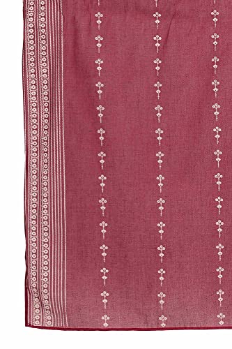 Image of Wishful By W Women Maroon Solid Straight Kurta-Parallel Pants-Dupatta Set