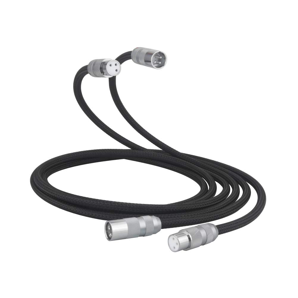 Viborg02VA801 Multiplex Pure Copper XLR Balanced Cable 4 Cores 4MM2 Mic 3 Pin Interconnect Cable HiFi XLR Male to Female Extension Cords with XM202R+XF202R (9.8FT/3M)