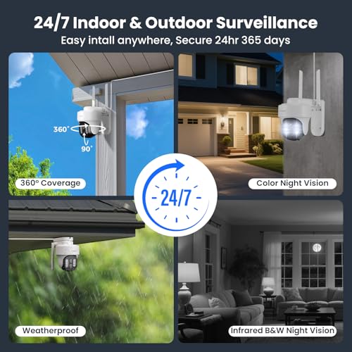 Image of xmartO 10X Zoom Dual Lens PTZ Home Security Camera