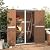 AECOJOY Outdoor Storage Shed with Waterproof Roof, Wooden Storage Cabinet Large Outdoor Shed Tool Shed with 2 Removable Shelves&Double Lockable Doors, Brown