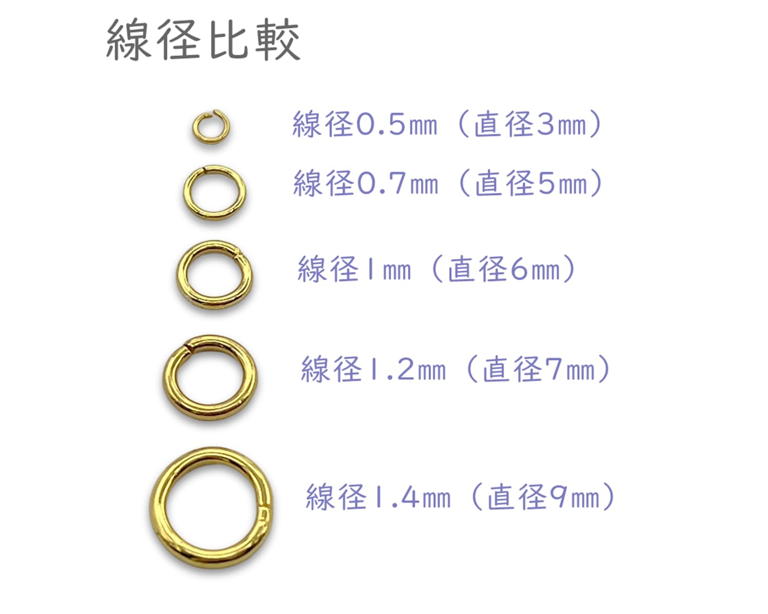 Amazon.co.jp: 2[マ1212] 40g入(約130個) 丸カン マルカン 外径12mm 線