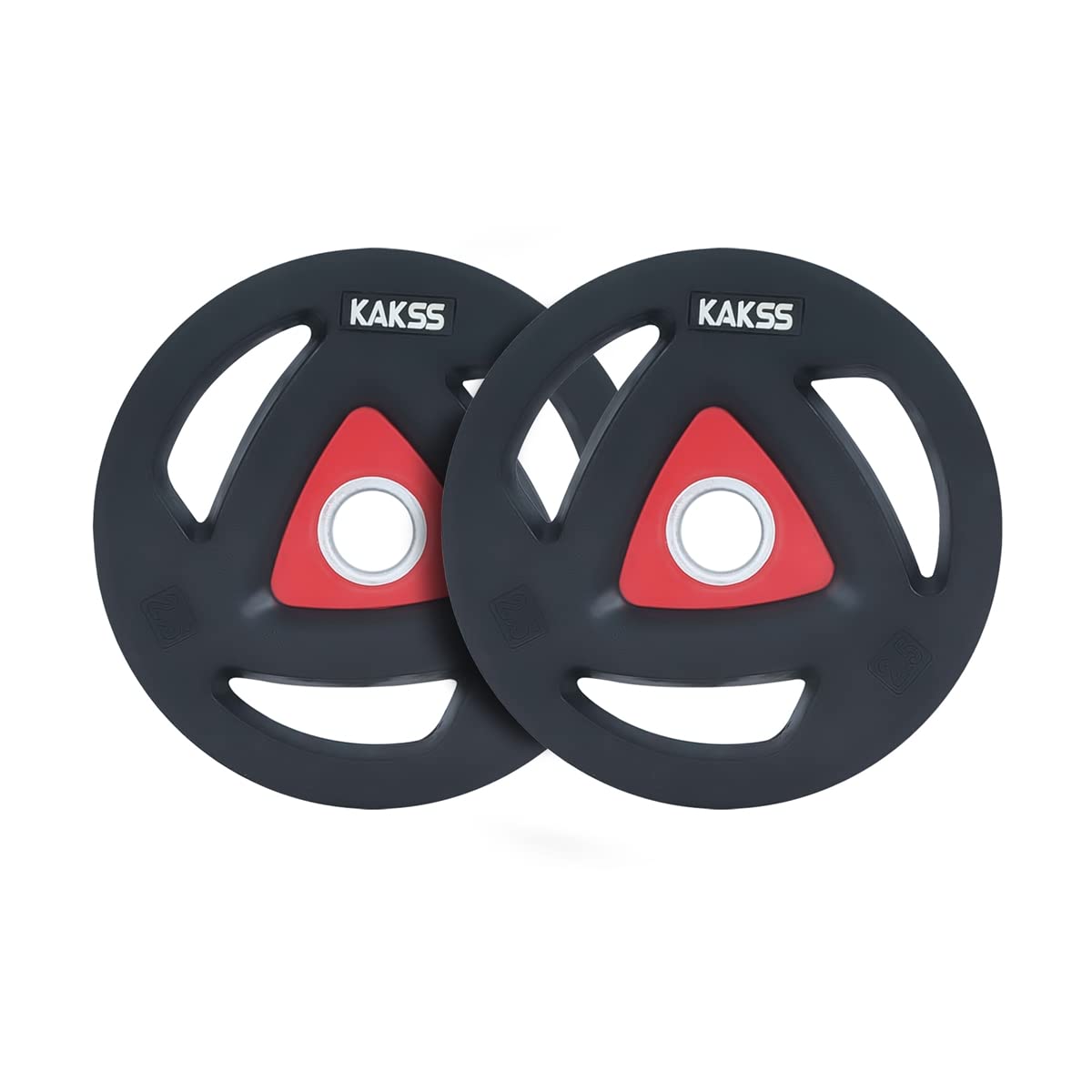 KAKSS Rubber Coated Metal Integrated Tri-Grip Weight Plates 30mm Hole(Proudly Made In India) (5kg*2pc) (B0BMVCF42K) Amazon Price History, Amazon Price Tracker