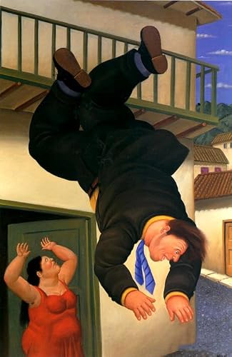 Orjdjz Wxkbl Suicide by Fernando Botero Canvas Poster Vintage Wall Art Painting Fernando Botero Prints and Picture for Office Home Decor 40x65cm Frameless