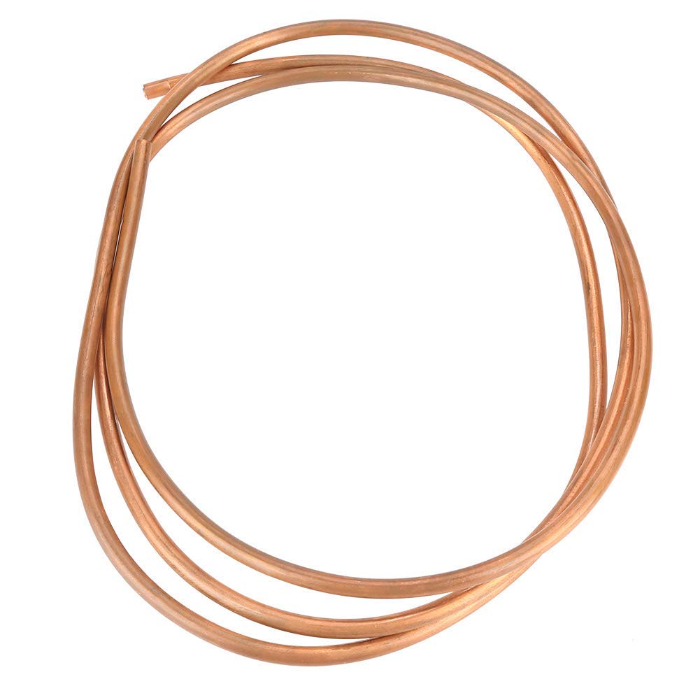 Tube de cuivre mou, 2 m T2 de tuyau de tube de bobine de cuivre mou ID 4 mm OD 6 mm épaisseur 1 mm pour la réfrigération