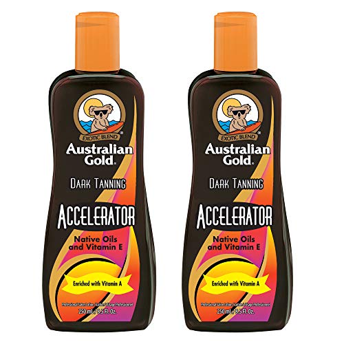 Australian Gold - Loción aceleradora de bronceado, 2 botellas de 250 ml