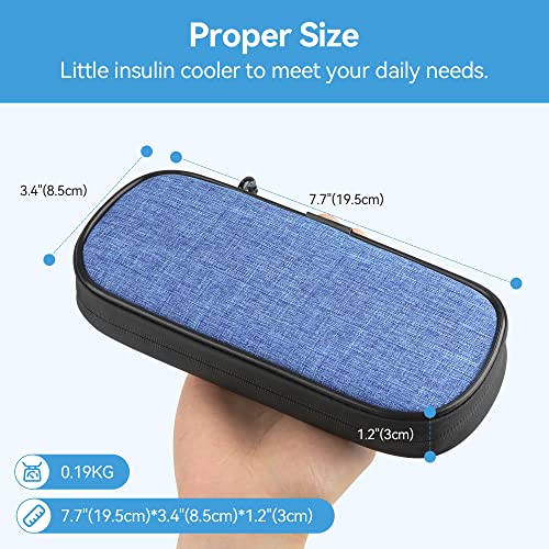 Image of Gelozid Insulin Cooler Travel Case Diabetic Medication Insulated Cool Organizer with 2 Reusable Ice Packs for Insulin Pen and Other Diabetic Supplies, for the Daily Life and Trip(Blue)