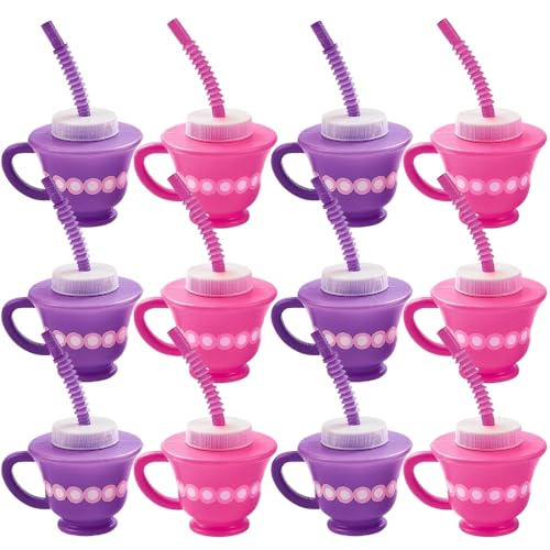 Fun Express Tea Party Cups Set of 12 with Lids and...