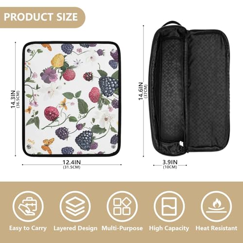 Bolsa de viaje para herramientas de cabello para mujeres con almohadilla resistente al calor organizador portátil para planchas, rizadores, secador miniatura 4