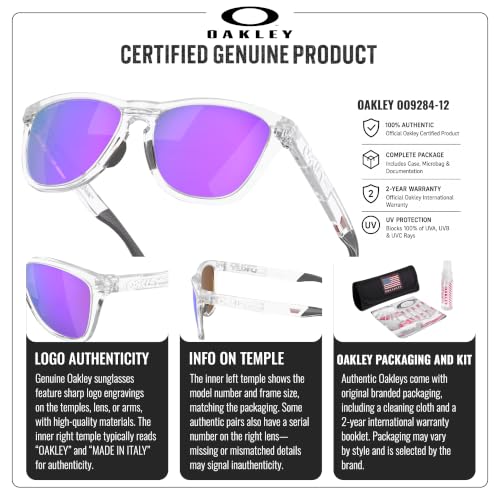 Image of Oakley FROGSKINS RANGE OO9284 Round Sunglasses With Official Eyewear Kit | Men's Sunglasses