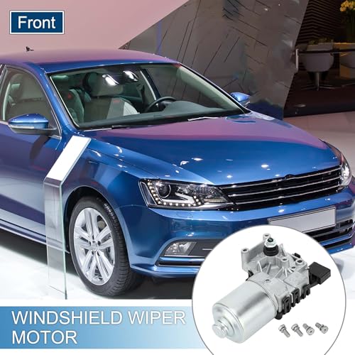 Image of Front Windshield Wiper Motor No.6R1955119A Windscreen Wiper Motor Replacement for Volkswagen for VW Jetta 2011-2015 4 Pin