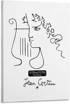 アートポスター ジャン・コクトー エキシビジョンポスター アートポスター ジャン・コクトー エキシビジョンポスター