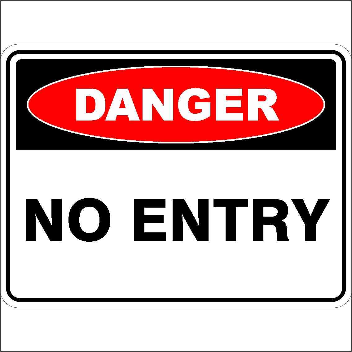 No Entry Danger Signs Metal Tin Sign 8 x 12 inch for Industrial & Commercial