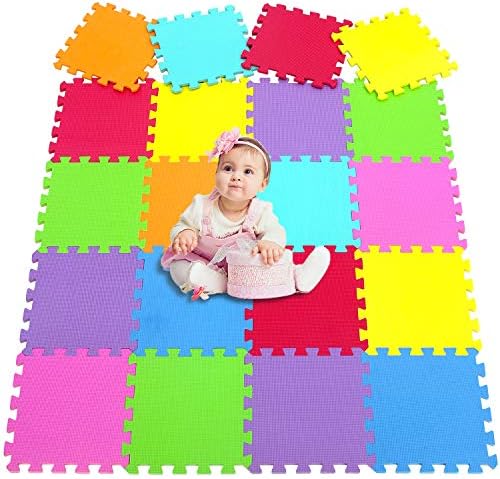 Home 151 MSHEN 18 Pieces Foam Play Mats, Puzzle Playmat for Floor, Interlocking Tiles, Baby Crawl Playmats, Colorful Floor Mat for Kids(11.81 x 11.81 x 0.39Inch*18Pieces)