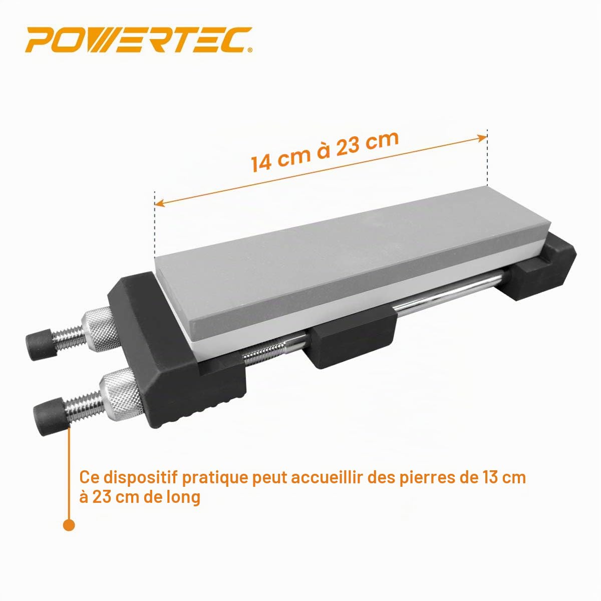 Powertec 71013 support de pierre à aiguiser, 5–1/5,1 cm vers 22,9 cm