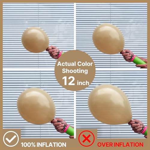 Image of PartyWoo Light Brown Balloons 100 pcs 12 Inch Nude Neutral Boho Tan Fall Latex Helium Balloons for Wedding Graduation Birthday Boy Baby Shower Cowgirl Jungle Theme Party Decorations Brown-F56