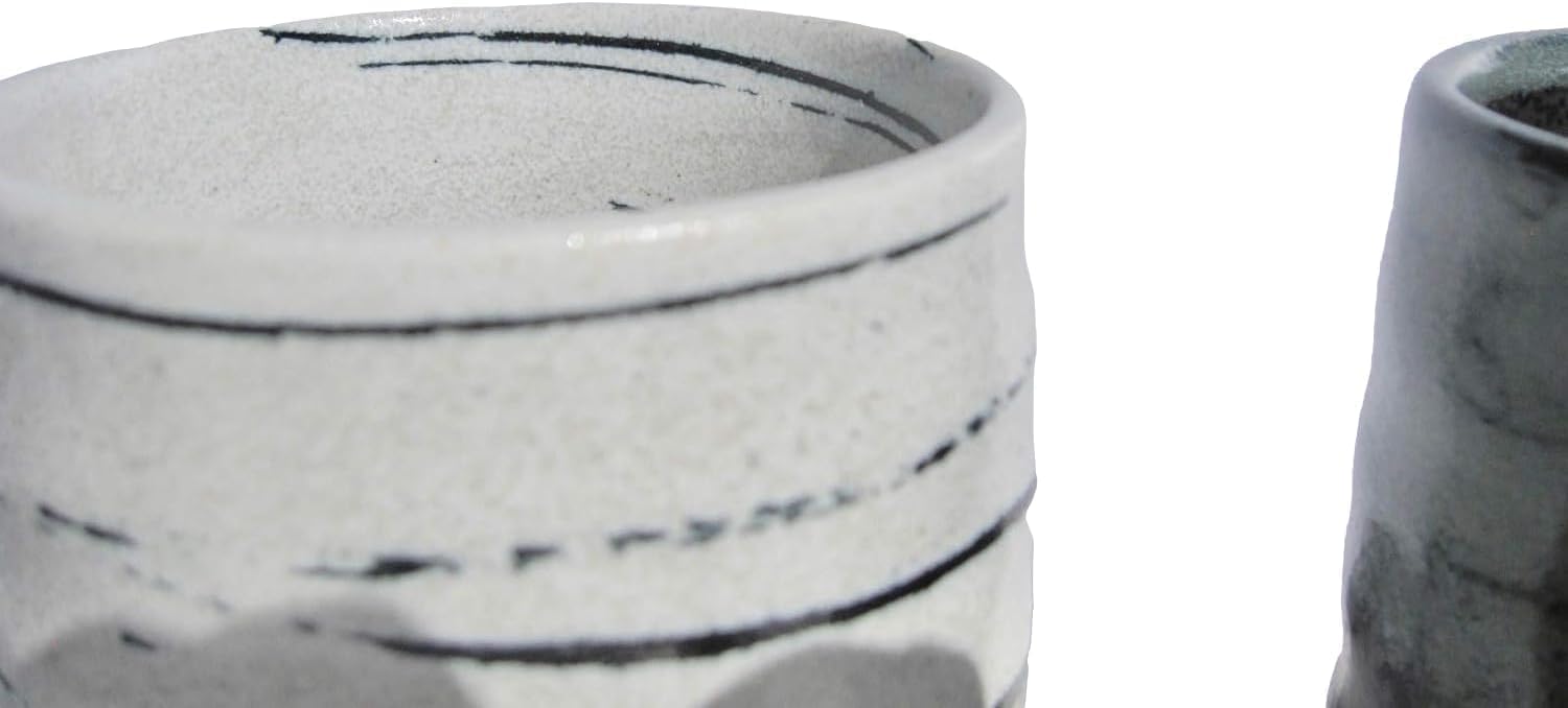 J-pure Hitomi Japanese Mino Ware Ceramic Sushi Yunomi Tea Cups Set, 2.8 Inch In Diameter. H4.06 Inches 10 Fluid Ounces, For Hot Green Tea, Bancha, Set Of 2, KG390402 3(Cats - View #8