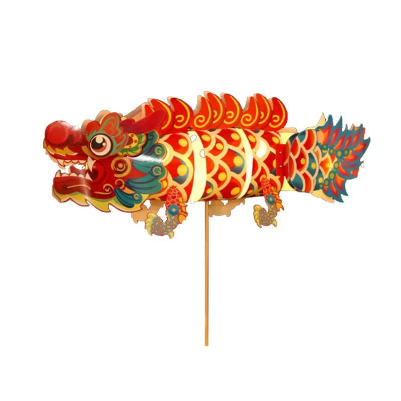 2pcs Dragon Hanging Paper Lantern Chinese New Year 2025 DIY Hand-held Paper Lanterns Spring Festival Home Decoration Dragon Dance Gift for Friends