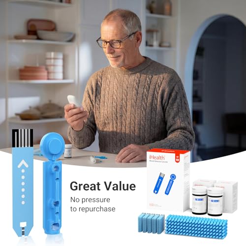 iHealth Acacia AG-607 Blood Glucose Monitor Kit, 100 Strips & Lancets - image 7