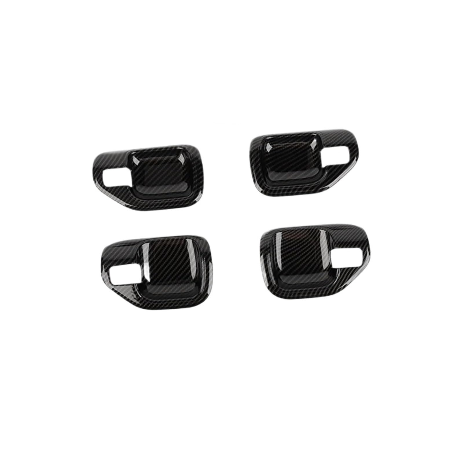 PPBQRVLF Front Interior Pull Car Door Inner Handle Bowl Decoration Cover Stickers for Jeep for Compass 2010 2011 2012 2013 2014 2015 2016 Interior Accessories Door Handle(Carbon Fiber Grain)