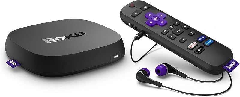 Roku Ultra | El dispositivo de transmisión definitivo 4K/HDR/D. Vision/Atmos, Roku Voice Remote Pro recargable y más | TV gratuita y en vivo (renovada)