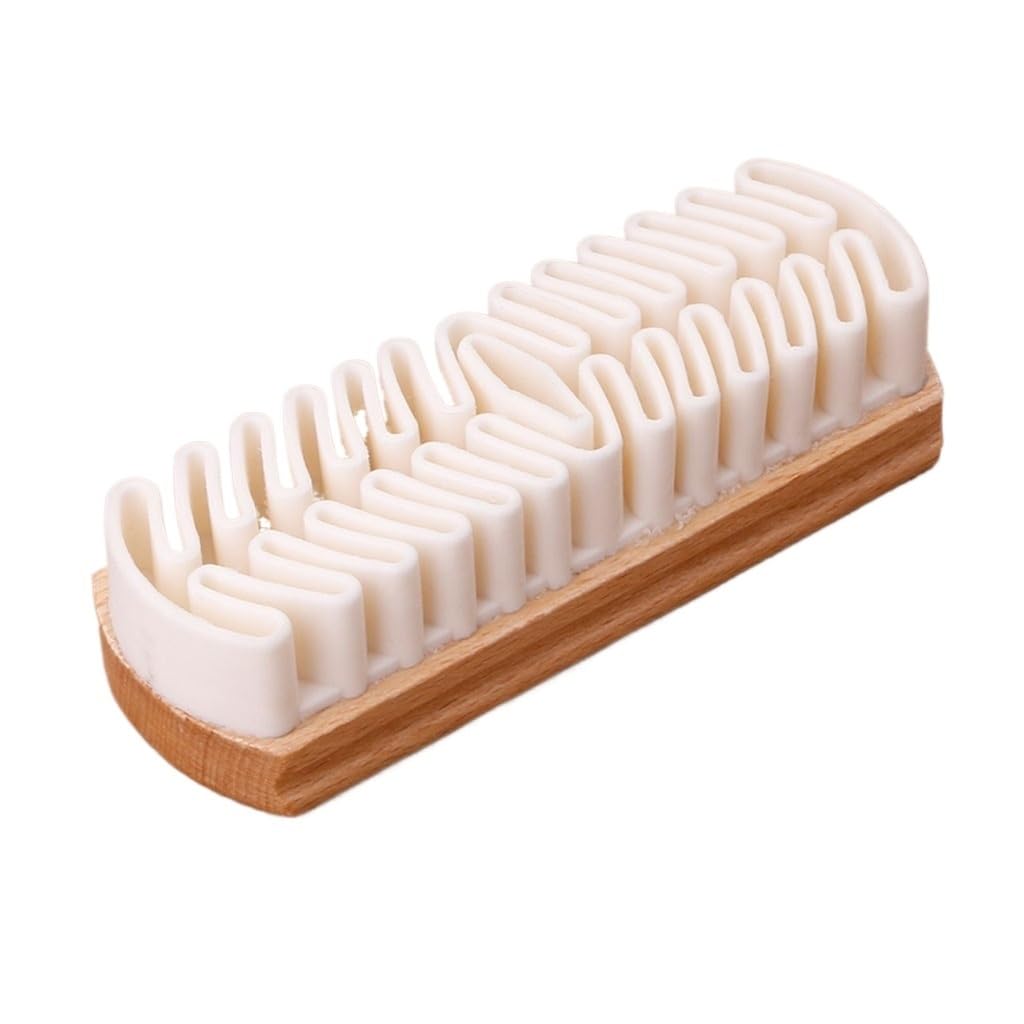 MQPALZKD Wooden Rubber Crepe Brush Shoes Leather Scrubber for Suede Boots Excellent for and Nubuck Bags