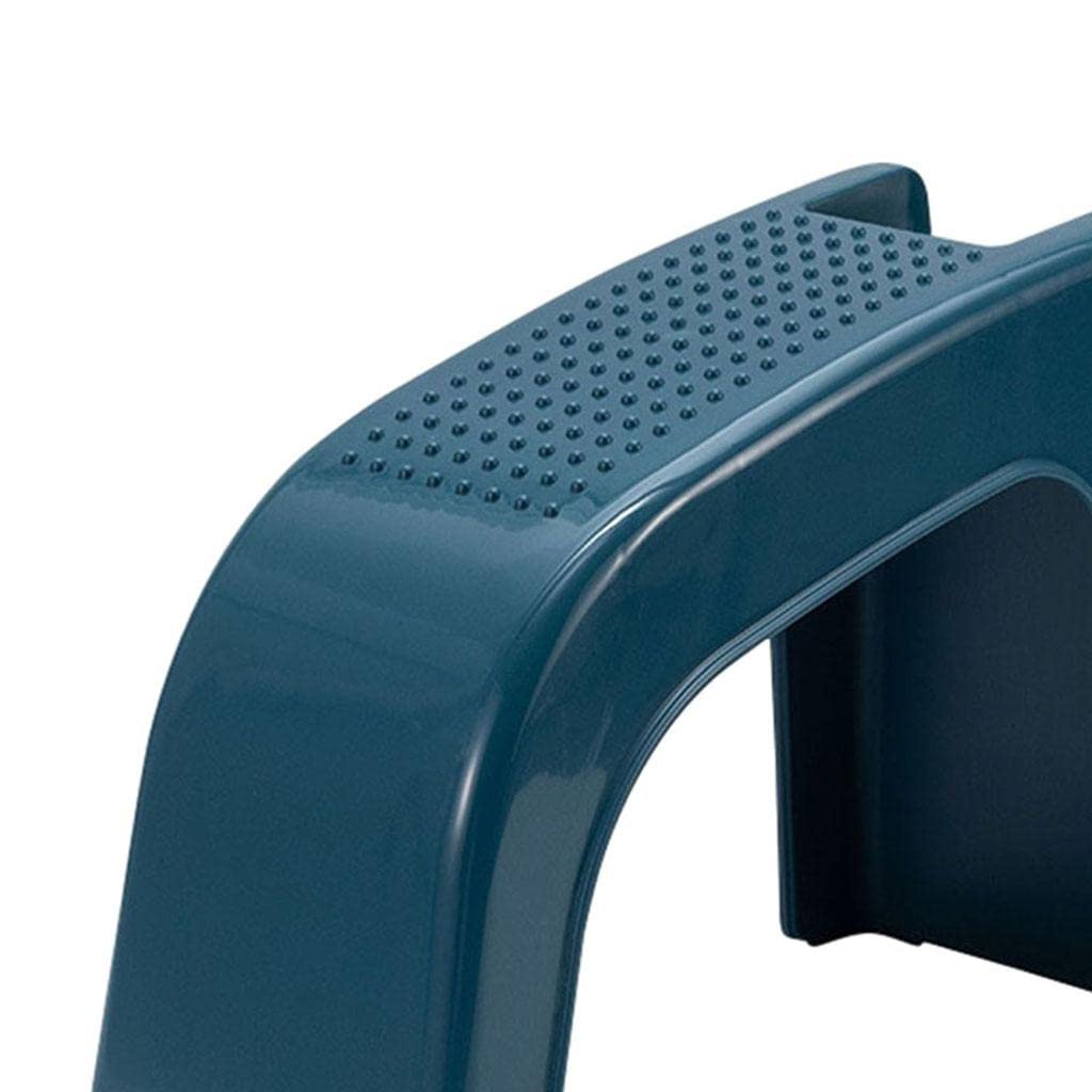 Shower Fußablage Pediküre Hocker Verstärkte Rippen Massagepartikel Grooves Aufbewahrung für Badezimmer Fußpflege Geschenk, Blau