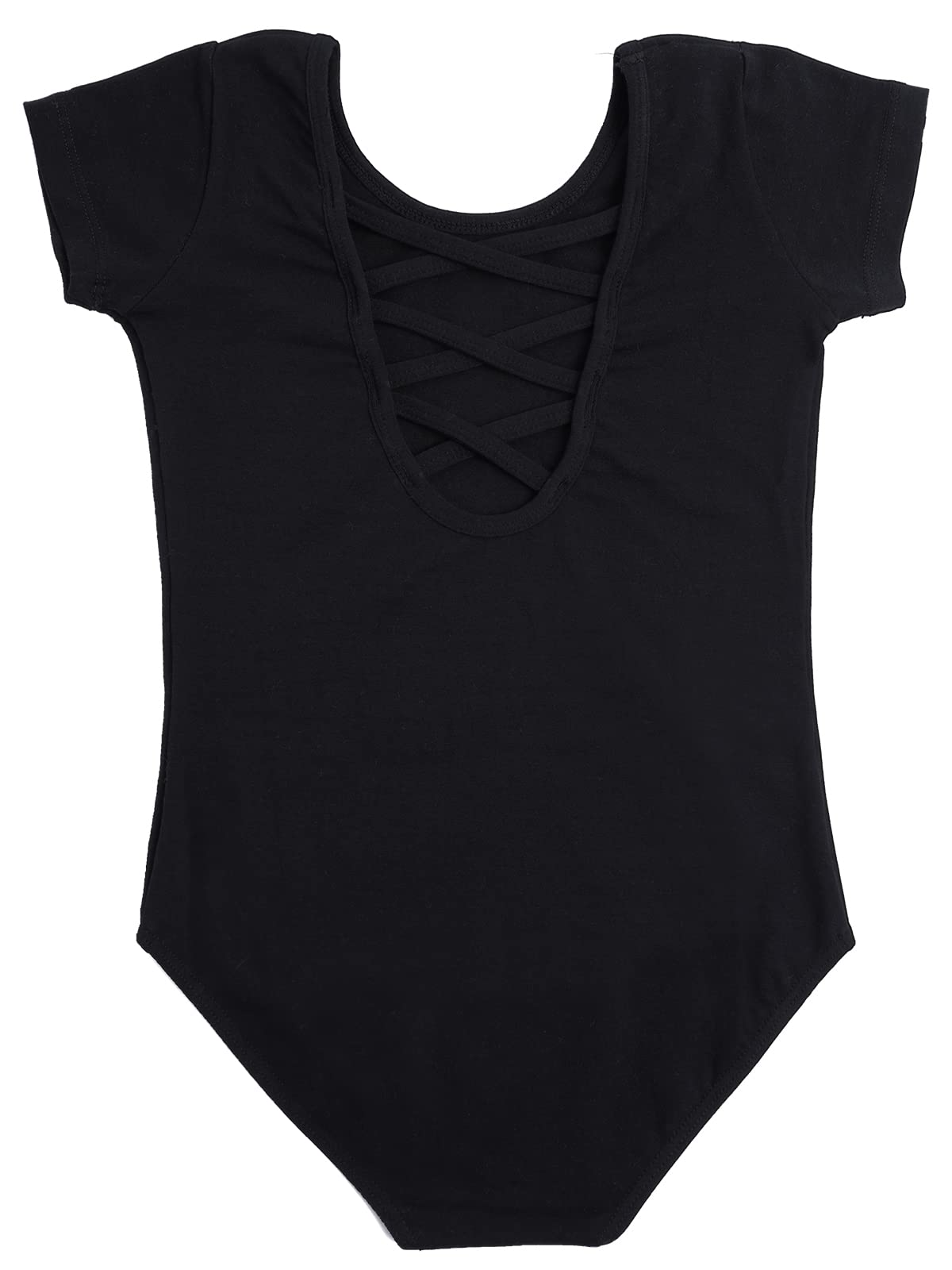 Maillot de ballet Maillot de baile para niñas mujeres Leotardos de gimnasia de algodón de manga corta talla 100-170