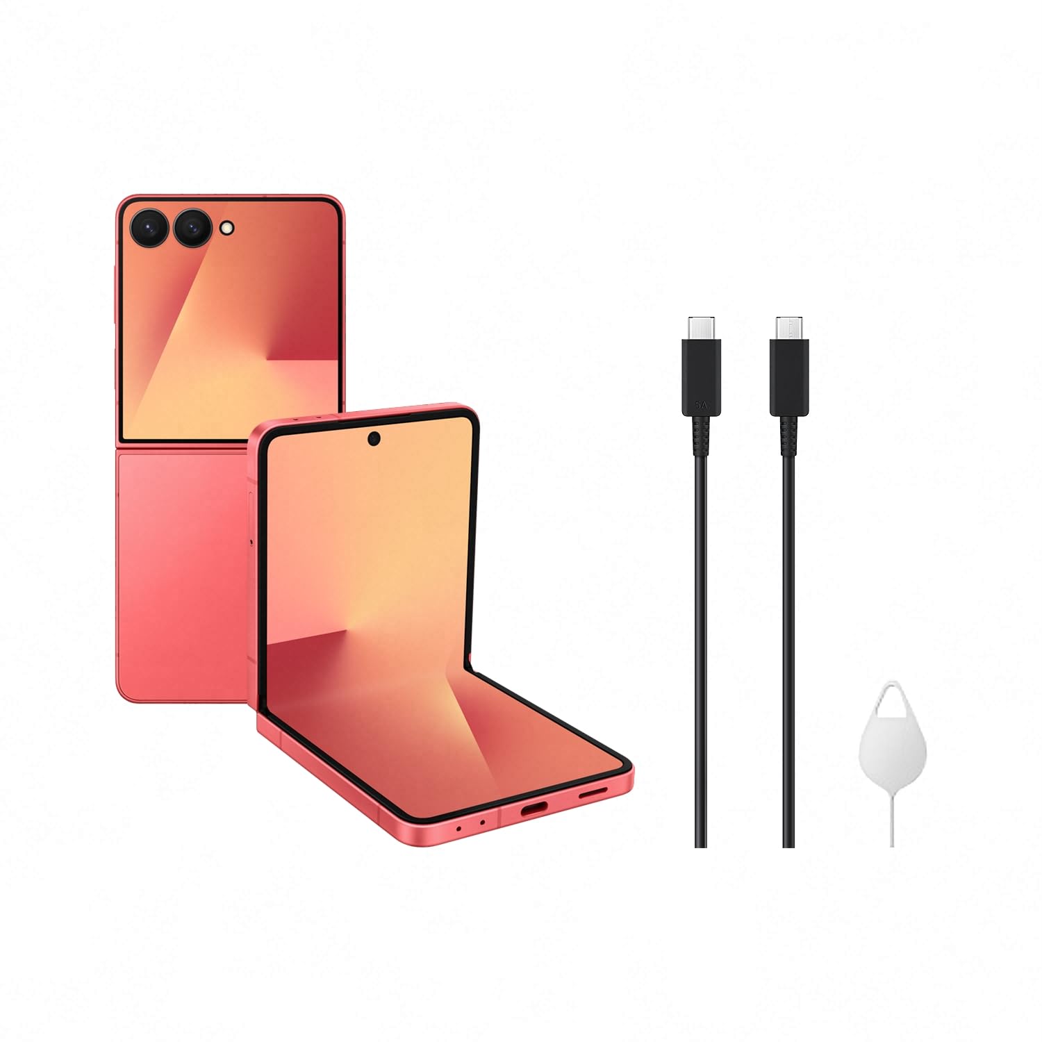 Samsung Galaxy Z Flip7 [AU Version], AI Phone, Coral Red, Thin and