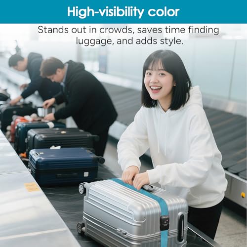 Image of Travel Inspira Luggage Straps for Suitcases with TSA Lock, Protect Your Luggage Anti-Burst, High Visibility Color, Easy to Identify Luggage Adjustable Heavy Duty Belt for 20-28 Inch Suitcases