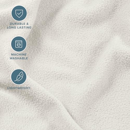 Image of Bare Home Super Soft Fleece Sheet Set (King, Antique White) | Extra Plush Polar Fleece, No-Pilling Bed Sheets, All-Season, Cozy Warmth, Deep Pockets 6 to 15 Inches