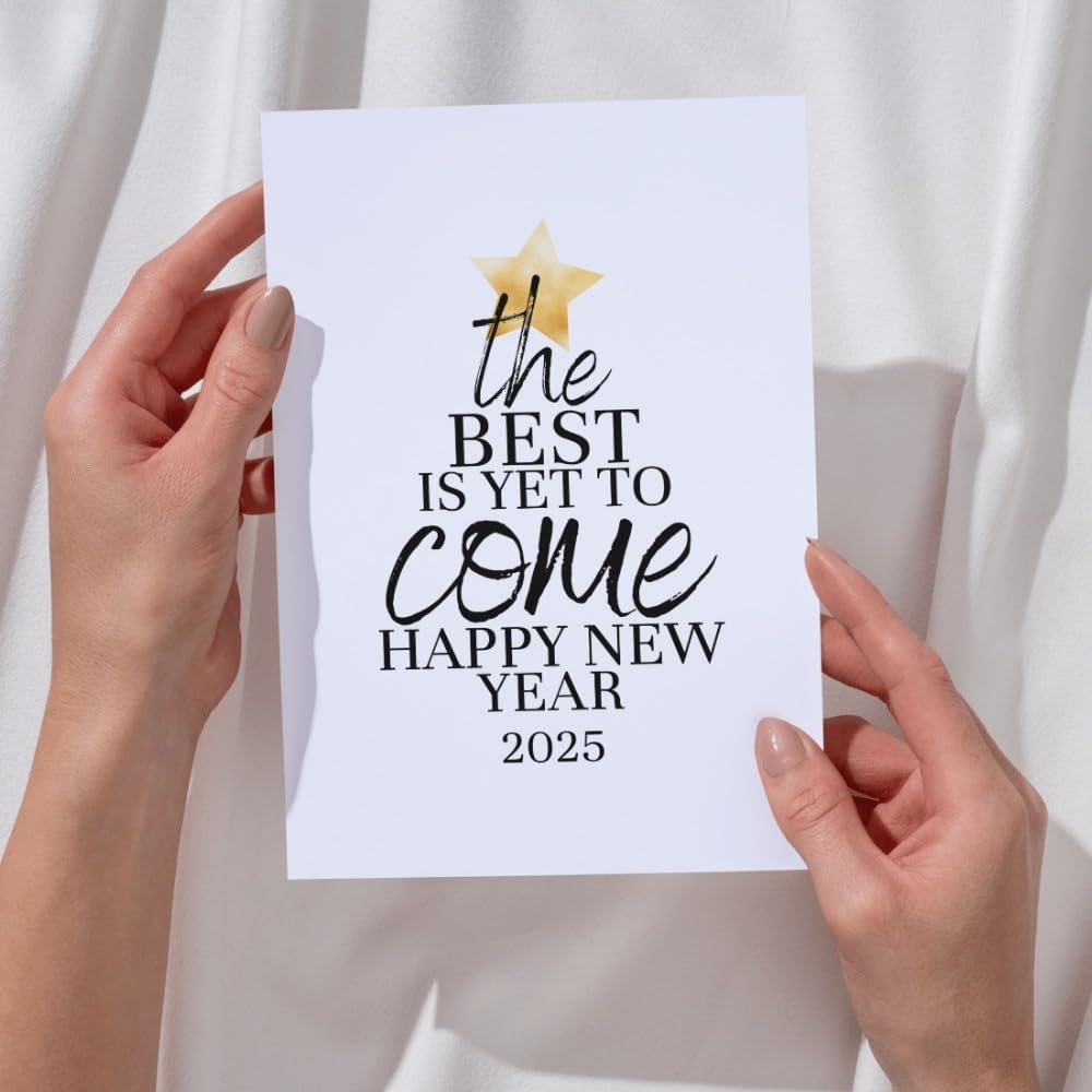 Desi Vastra customized Printed Happy New Year 2026 Greeting Card with Envelope Gift for |Girlfriend, Wife, Friend, Relatives, Parents|Large A4 8.25 x 11.75 Add Custom Message