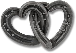 CKB LTD® Heart Horse Shoes Wall Hanging Decoration Cast Iron ñ Rustic Horseshoe Hanging Art Home DÈcor Interior Metal Accessory